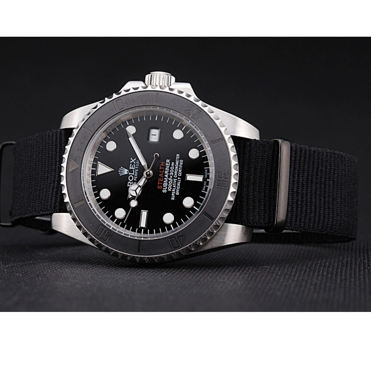 MiroTime 0706 Rolex Submariner STEALTH MK IV Black Fabric Band rl424 621386